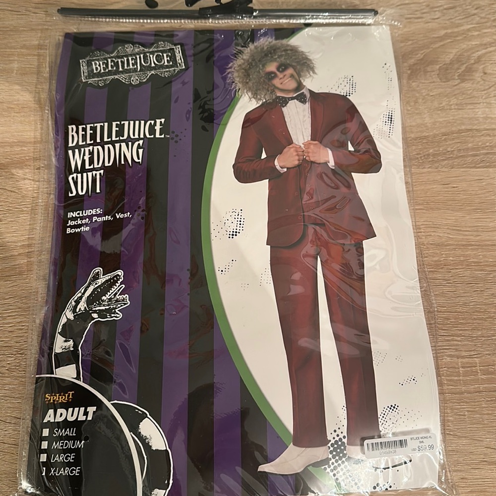 Beetle juice wedding suit costume
